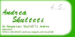 andrea skulteti business card